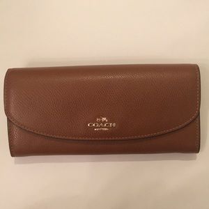 Coach Crossgrain Envelope Leather Wallet